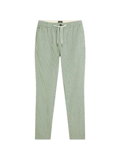 Warren striped drawstring-detail straight-fit cotton trousers by SCOTCH&SODA