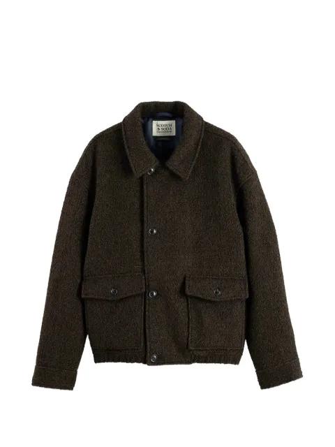 bouclé button-up coat by SCOTCH&SODA
