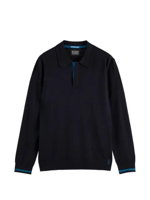 long-sleeve knitted polo shirt by SCOTCH&SODA