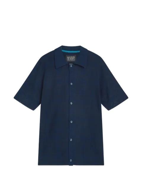 patterned-jacquard button-up shirt by SCOTCH&SODA