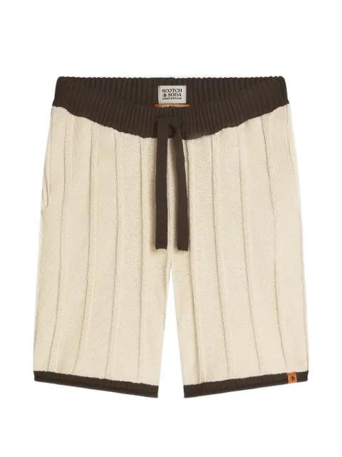 ribbed-knit drawstring shorts by SCOTCH&SODA