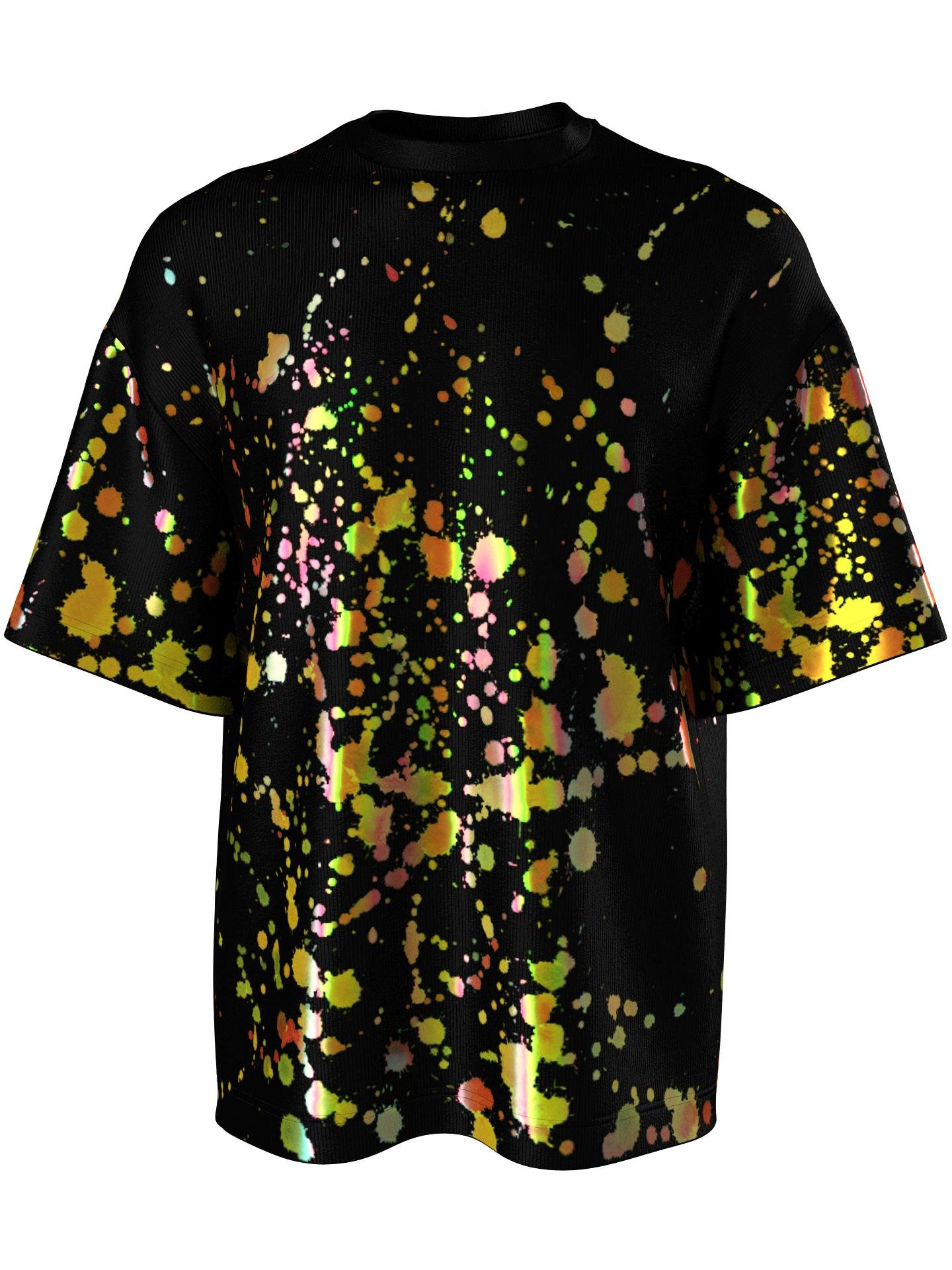 T-shirt with color splash black by SDGS INSPIRED COLLECTION