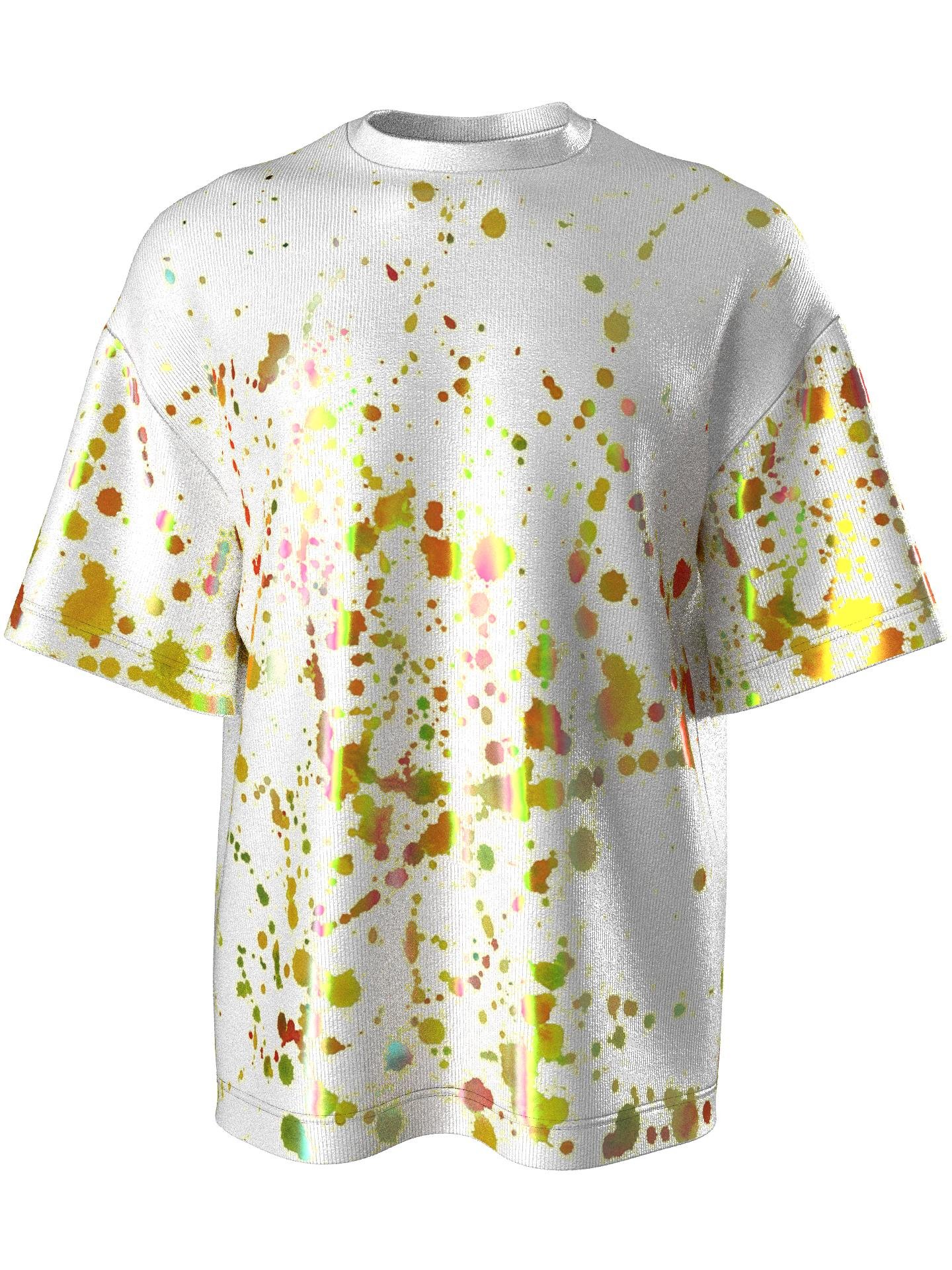 T-shirt with color splash white by SDGS INSPIRED COLLECTION