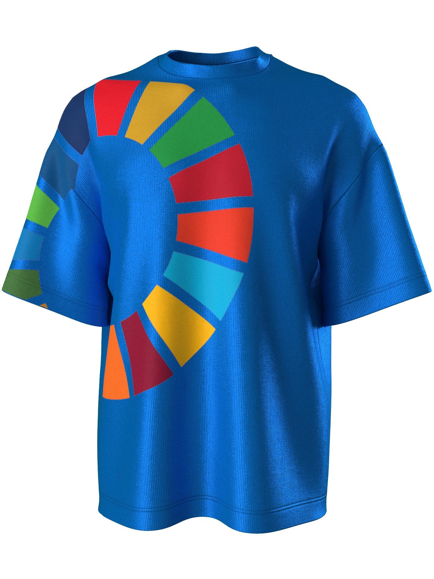 T-shirt with color wheel - ocean blue by SDGS INSPIRED COLLECTION