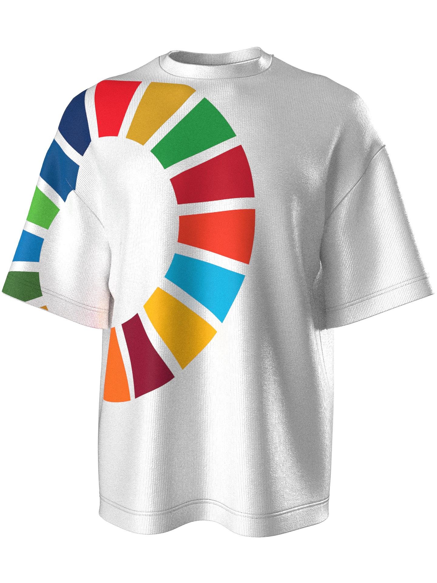 T-shirt with color wheel - white by SDGS INSPIRED COLLECTION