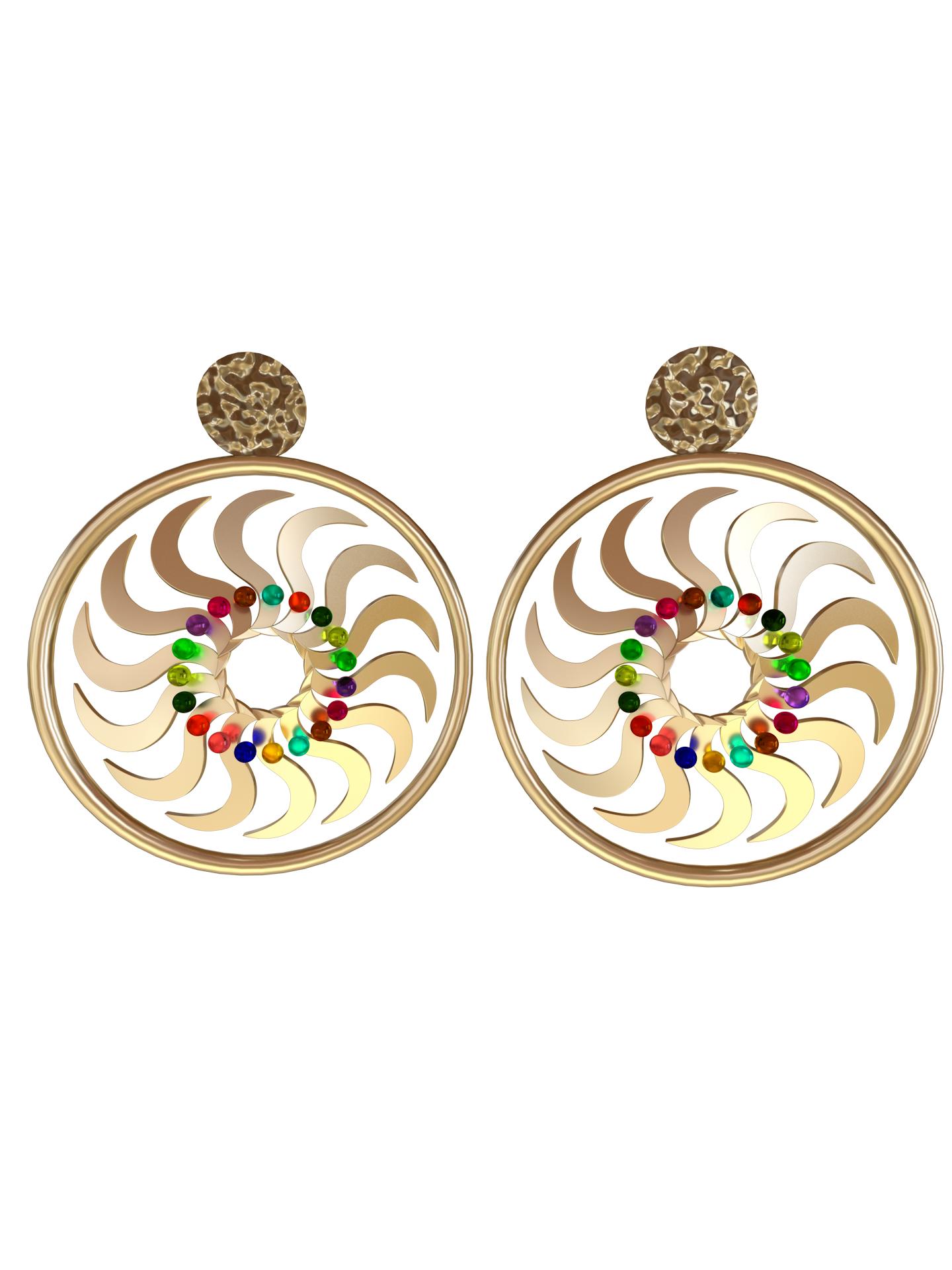 Wheel Earrings by SDGS INSPIRED COLLECTION Wheel Earrings by SDGS INSPIRED COLLECTION