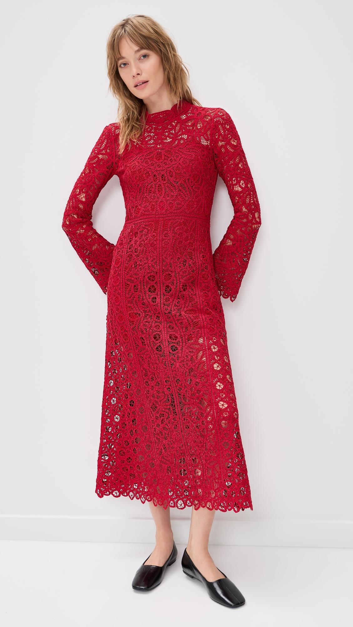 Adelina Battenberg Lace Long Sleeve Dress by SEA NEW YORK