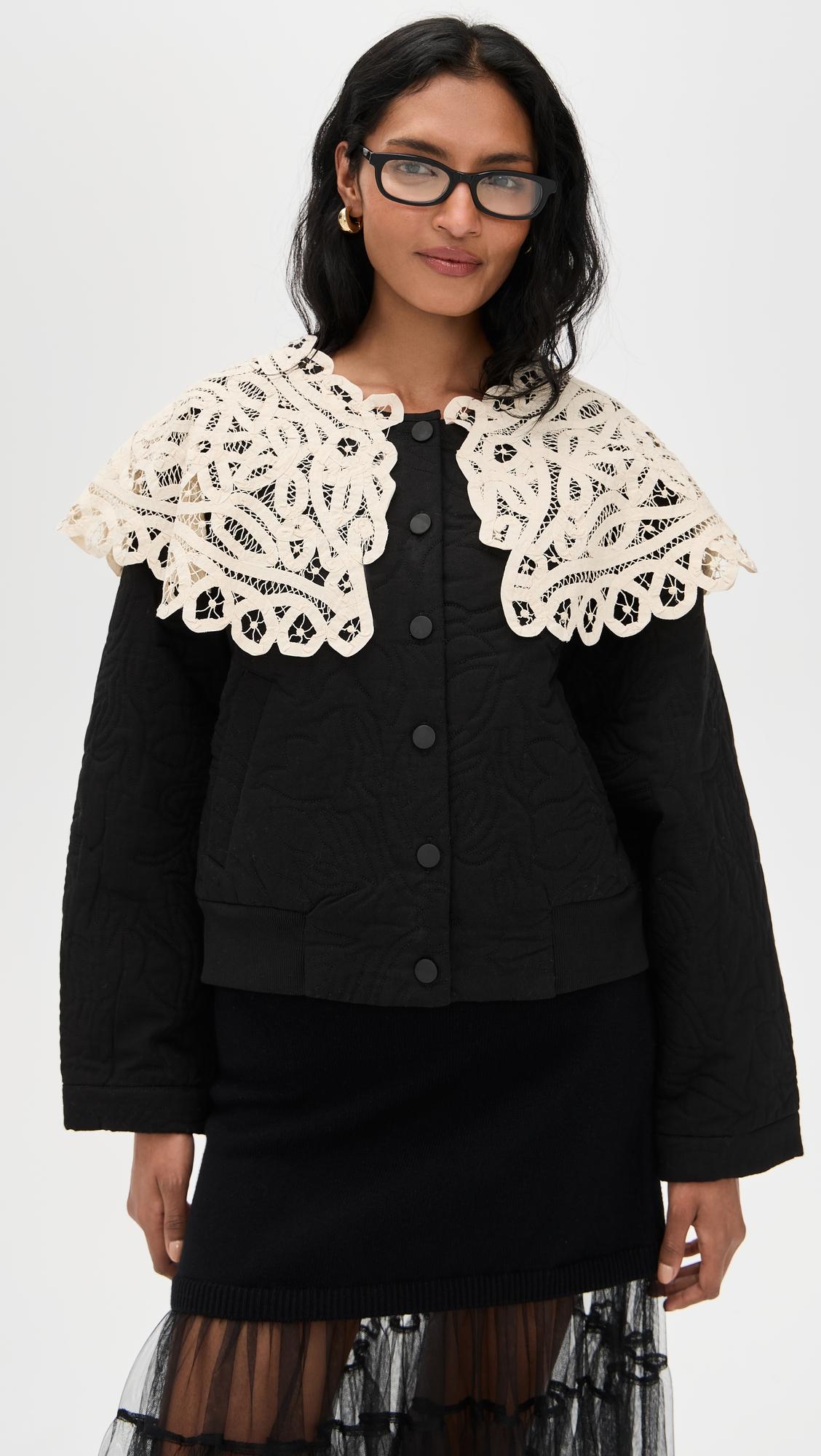 Adelina Battenberg Lace Quilted Puffer Jacket by SEA NEW YORK