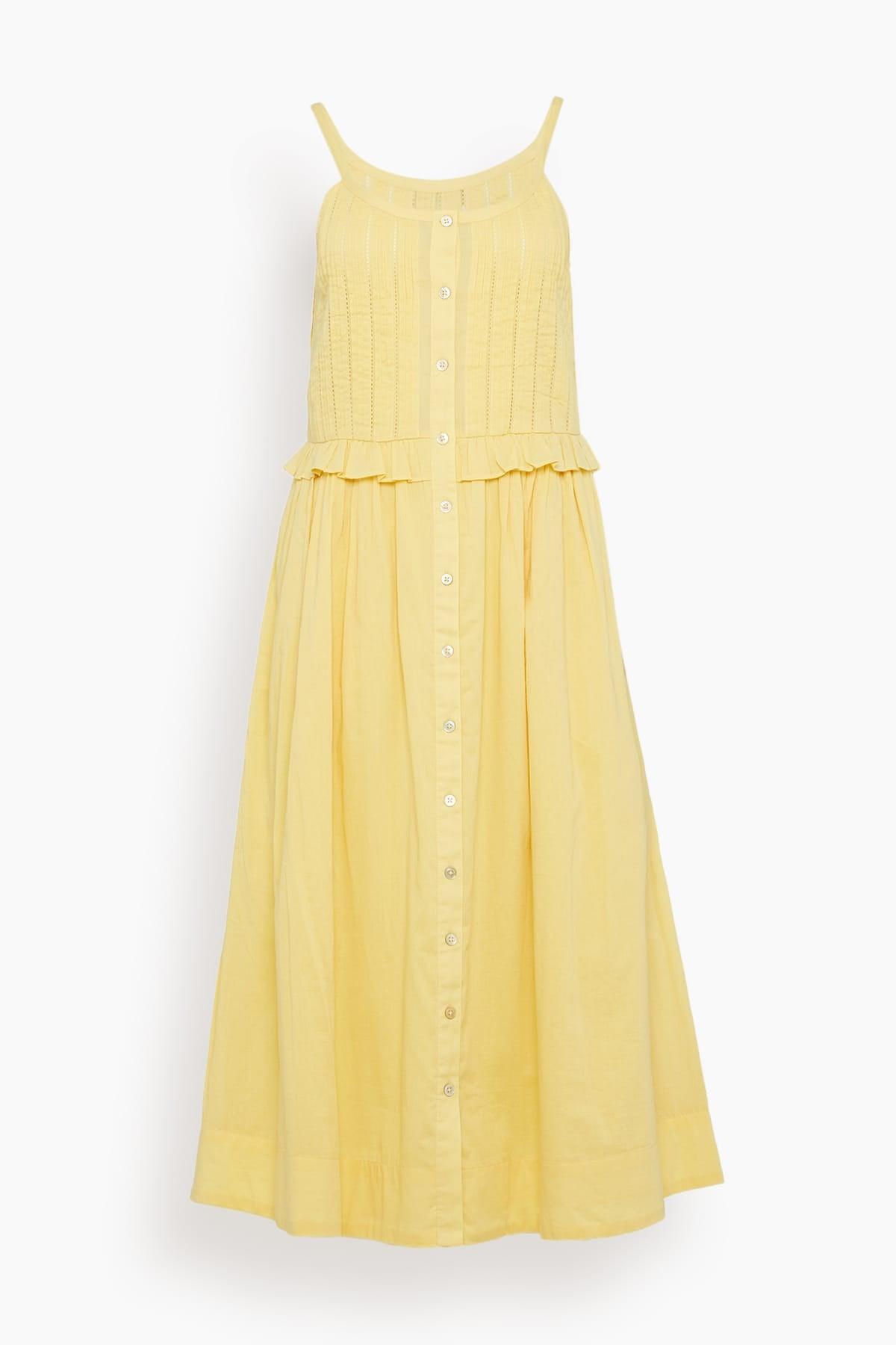 Alberte Solid Tank Dress in Yellow by SEA NEW YORK