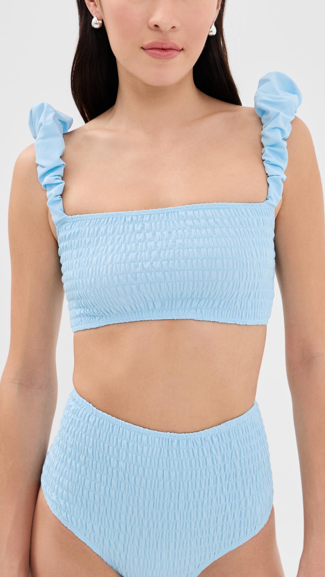 Amabel Smocked Bikini Top by SEA NEW YORK