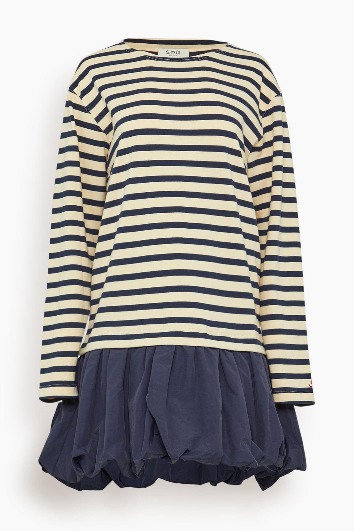 Athena Solid Combo T-Shirt Bubble Dress in Multi by SEA NEW YORK