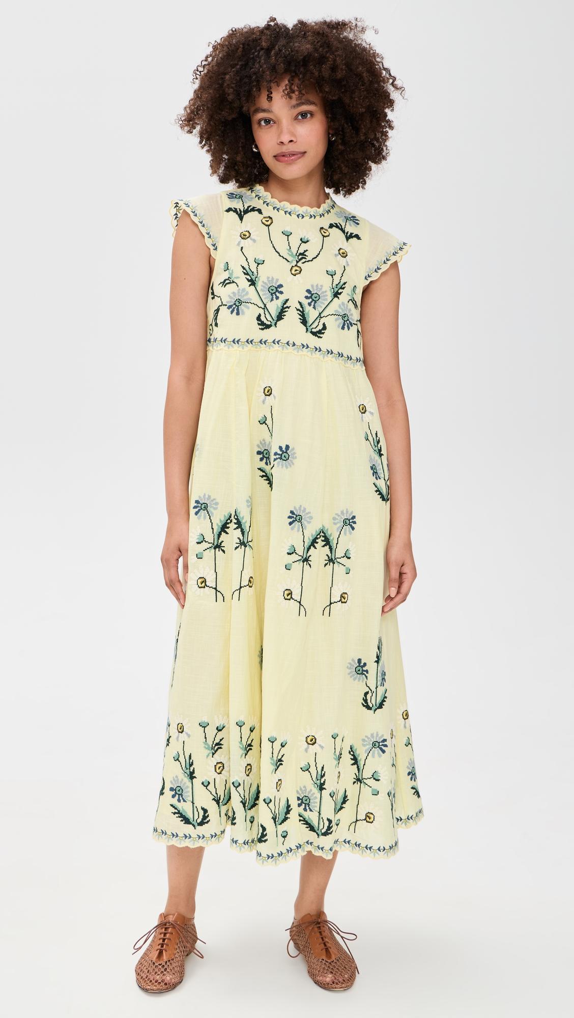 Audra Embroidered Midi Dress by SEA NEW YORK