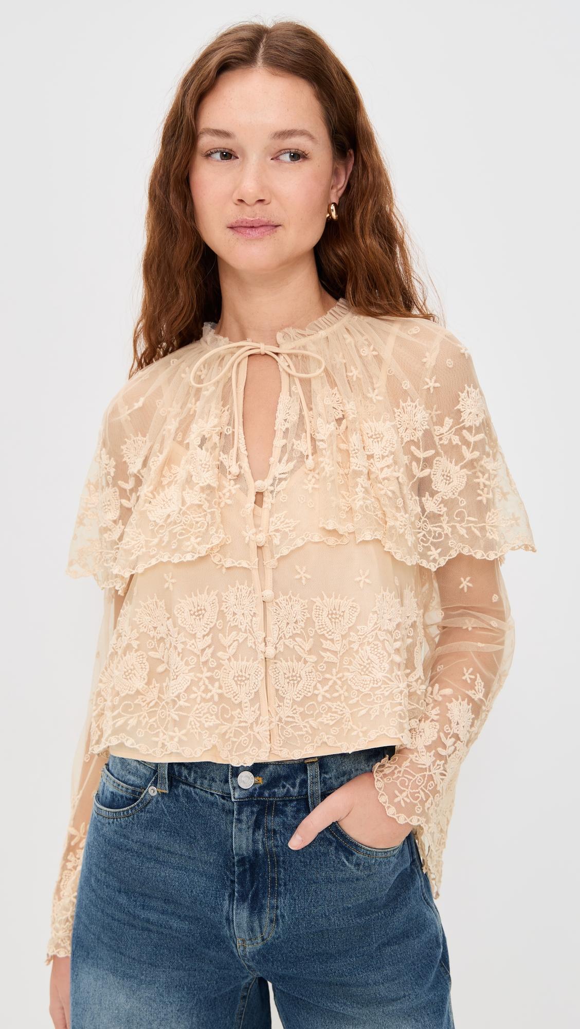 Bronte Embroidered Long Sleeve Top by SEA NEW YORK