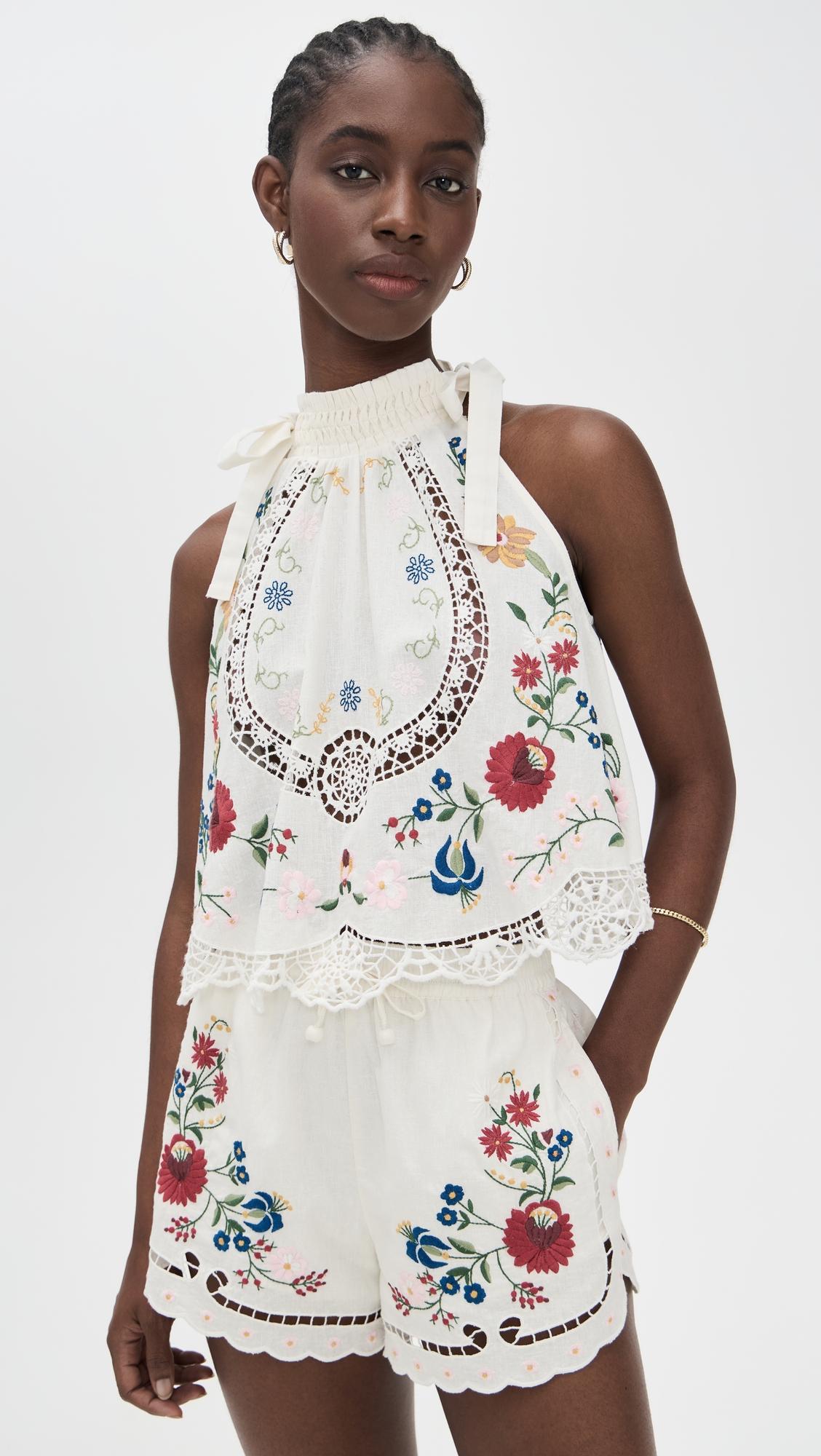 Celia Embroidery Halter Top by SEA NEW YORK