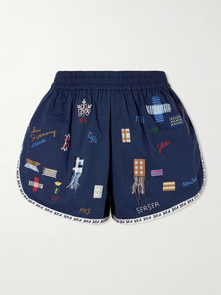 Claira embroidered cotton shorts by SEA NEW YORK