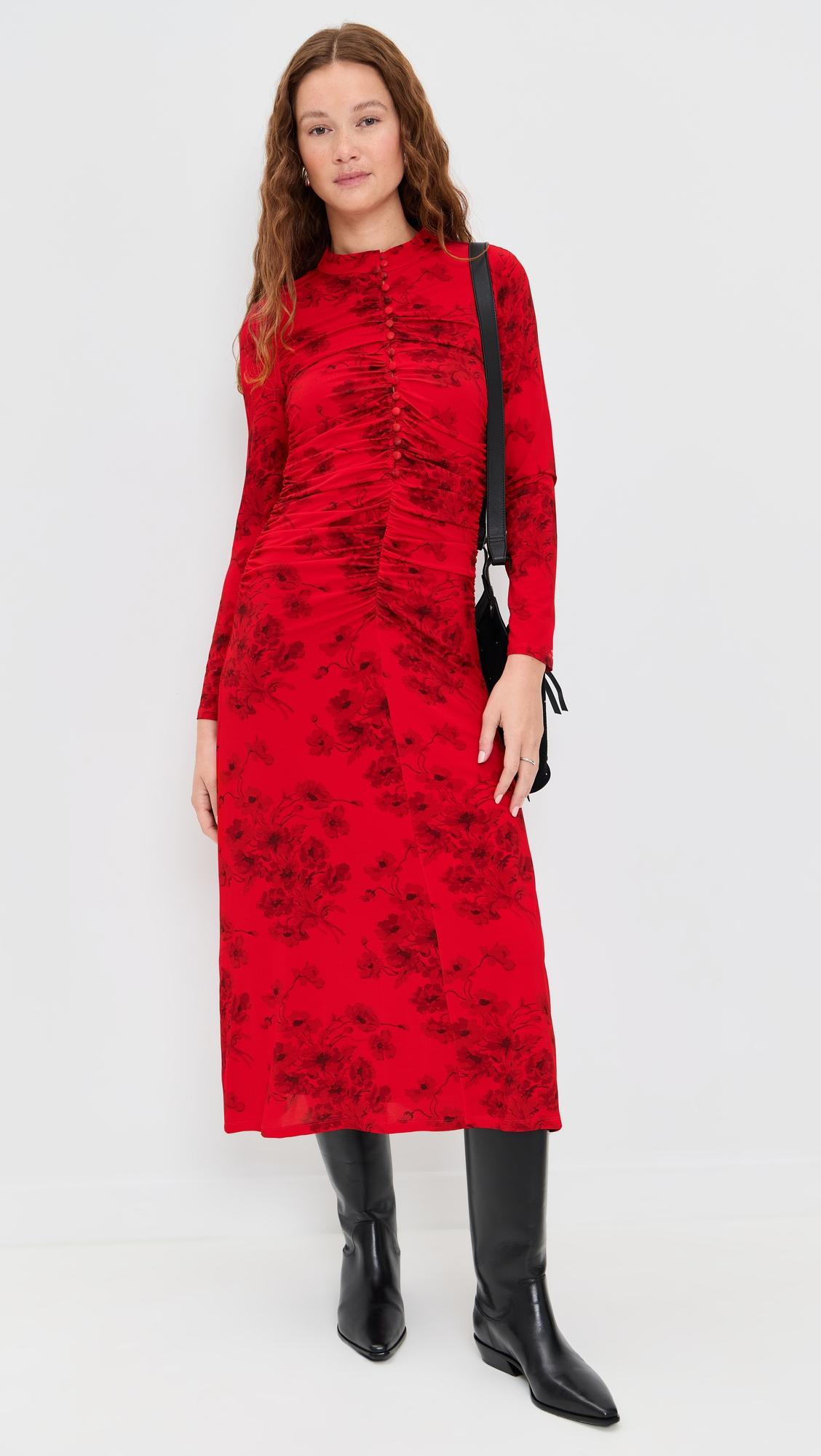 Cornelia Print Long Sleeve Midi Dress by SEA NEW YORK