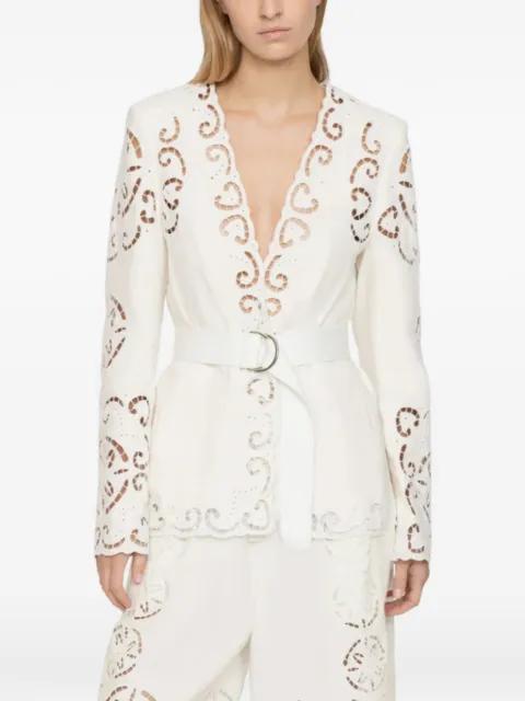 Dahlia broderie-anglaise belted blazer by SEA NEW YORK