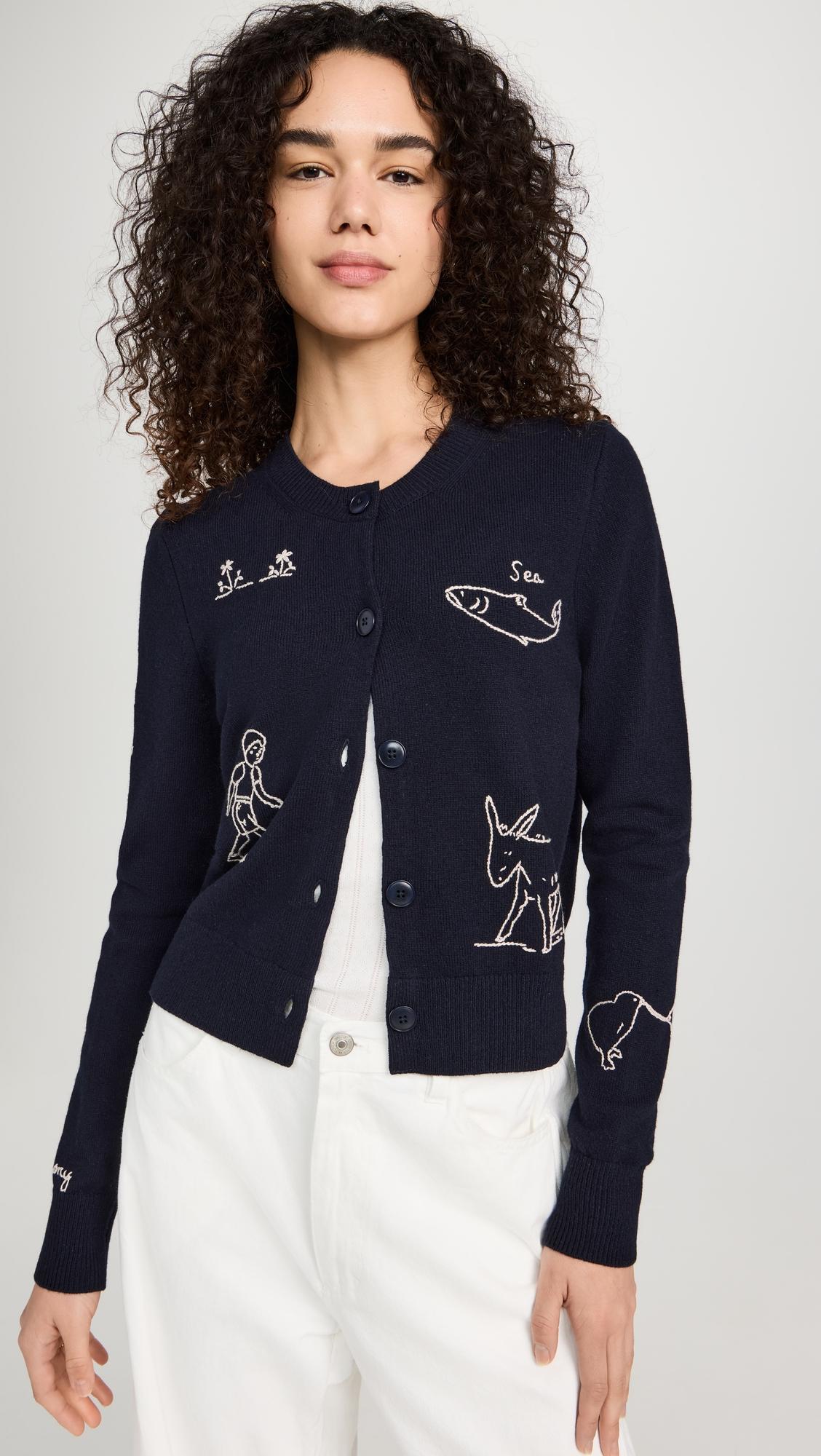 Demi French Workwear Knit Cardigan by SEA NEW YORK