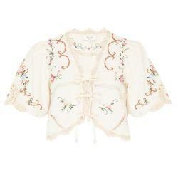 Edwina embroidery tie front top by SEA NEW YORK