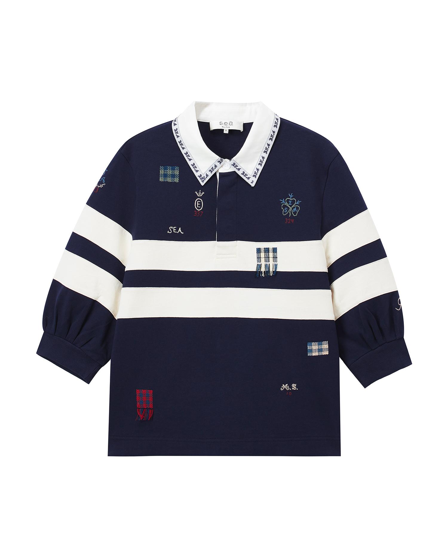 Embroidered polo tee by SEA NEW YORK