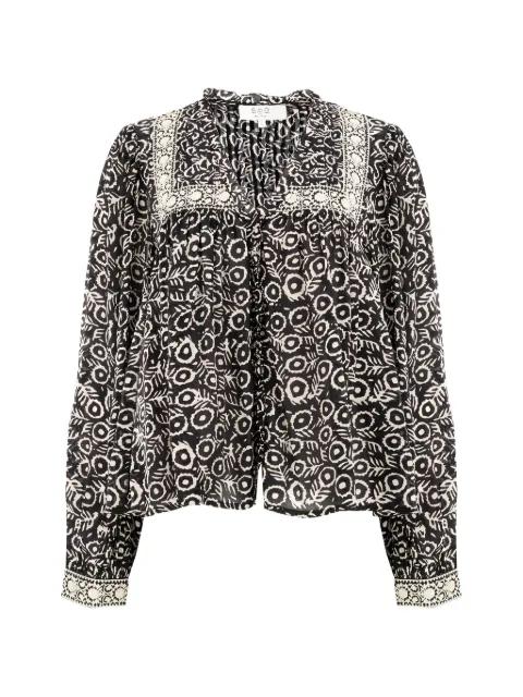 Emmeline printed long-sleeve blouse by SEA NEW YORK