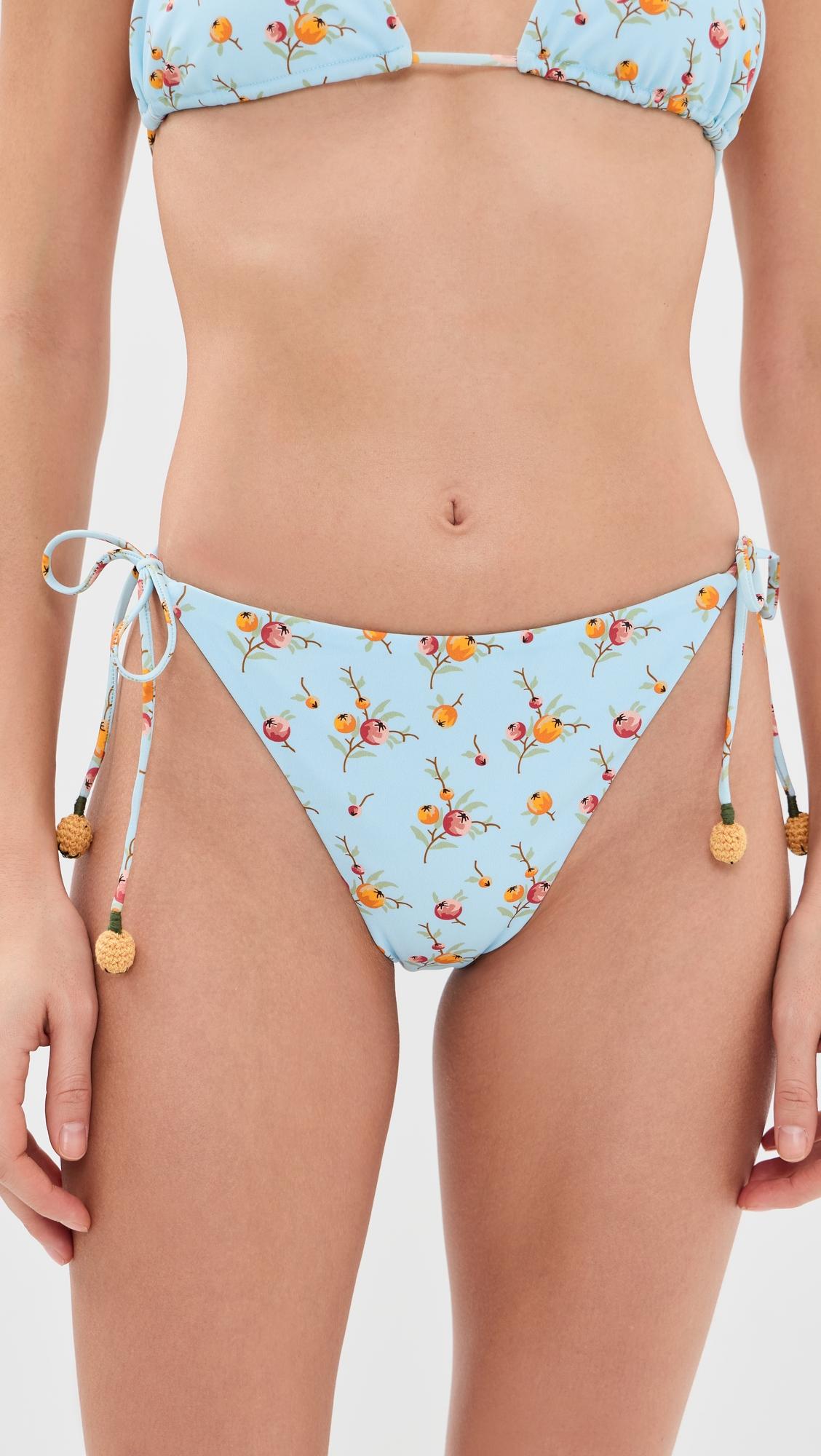 Freya Embroidered Tied Bikini Bottoms by SEA NEW YORK