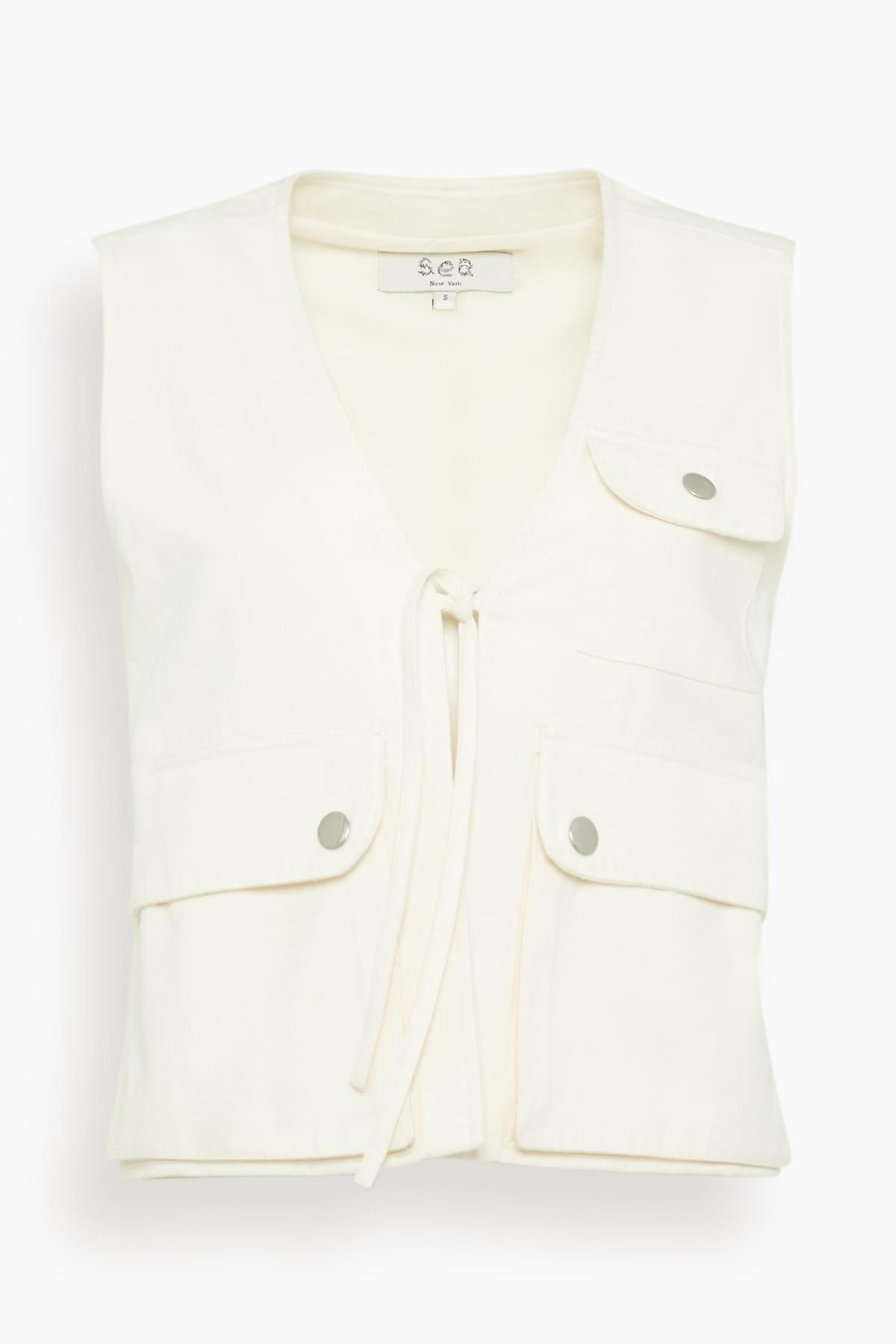 Lois Twill Vest in Cream by SEA NEW YORK
