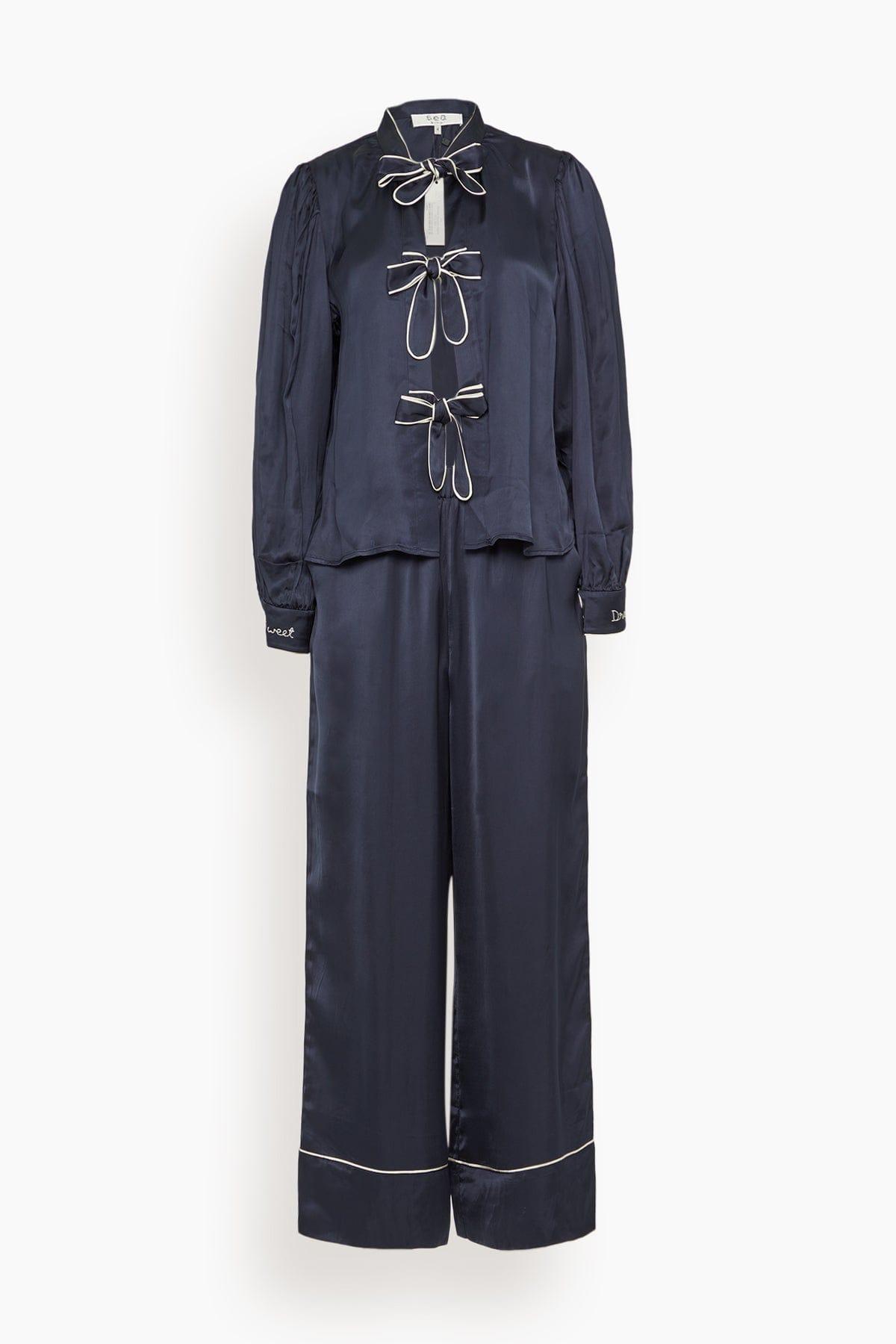 Marceline Sleepwear Pajama Set in Navy by SEA NEW YORK