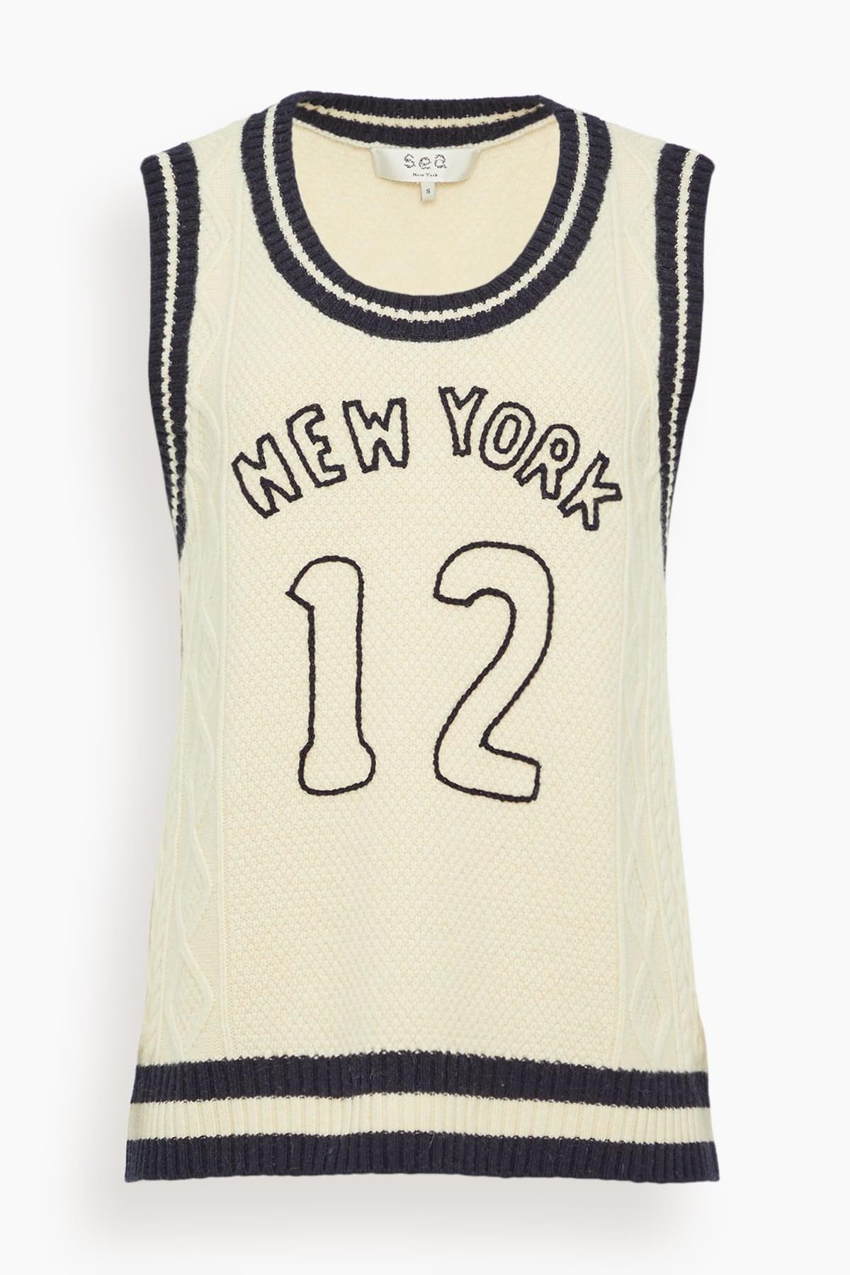 Maren Knit Tank in Cream by SEA NEW YORK