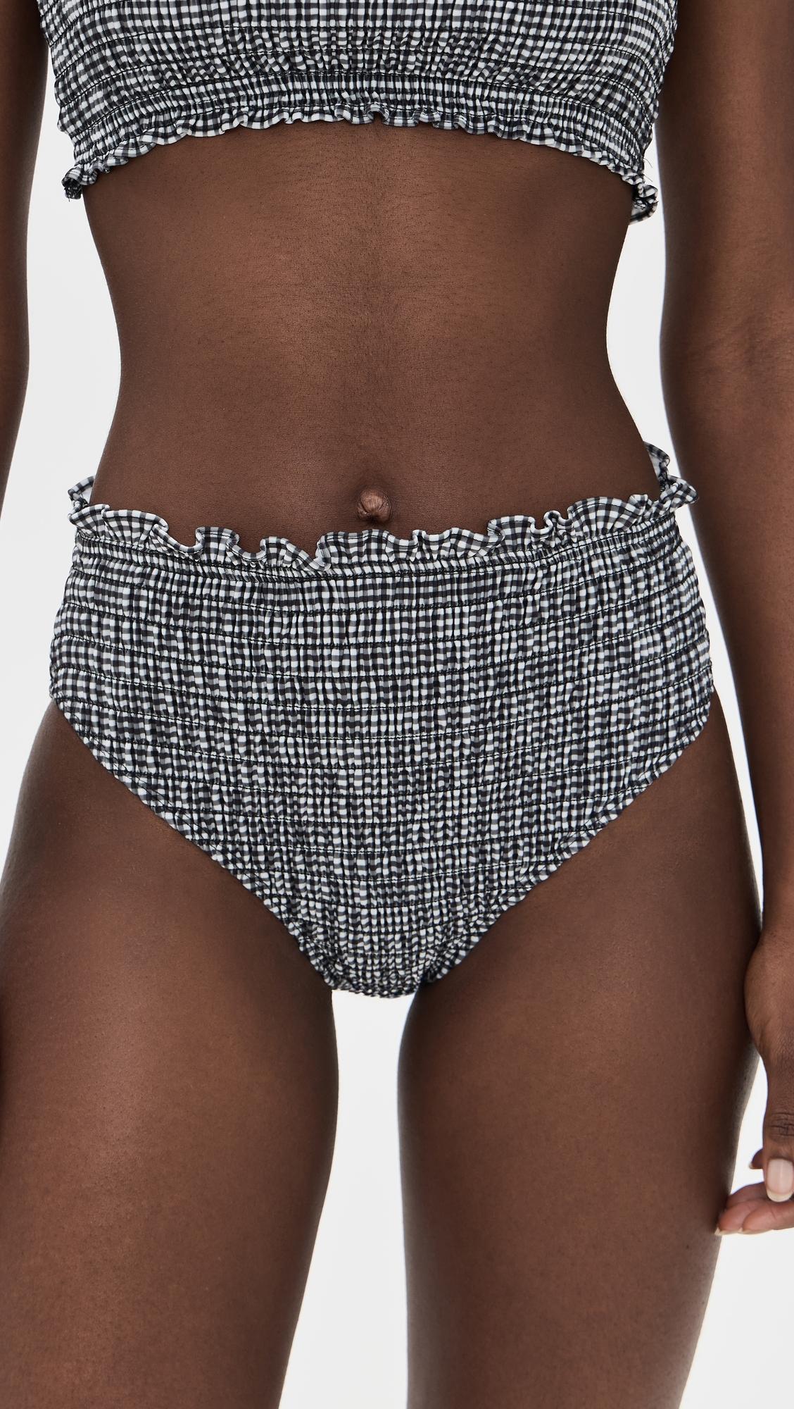 Neci Gingham Bikini Bottoms by SEA NEW YORK