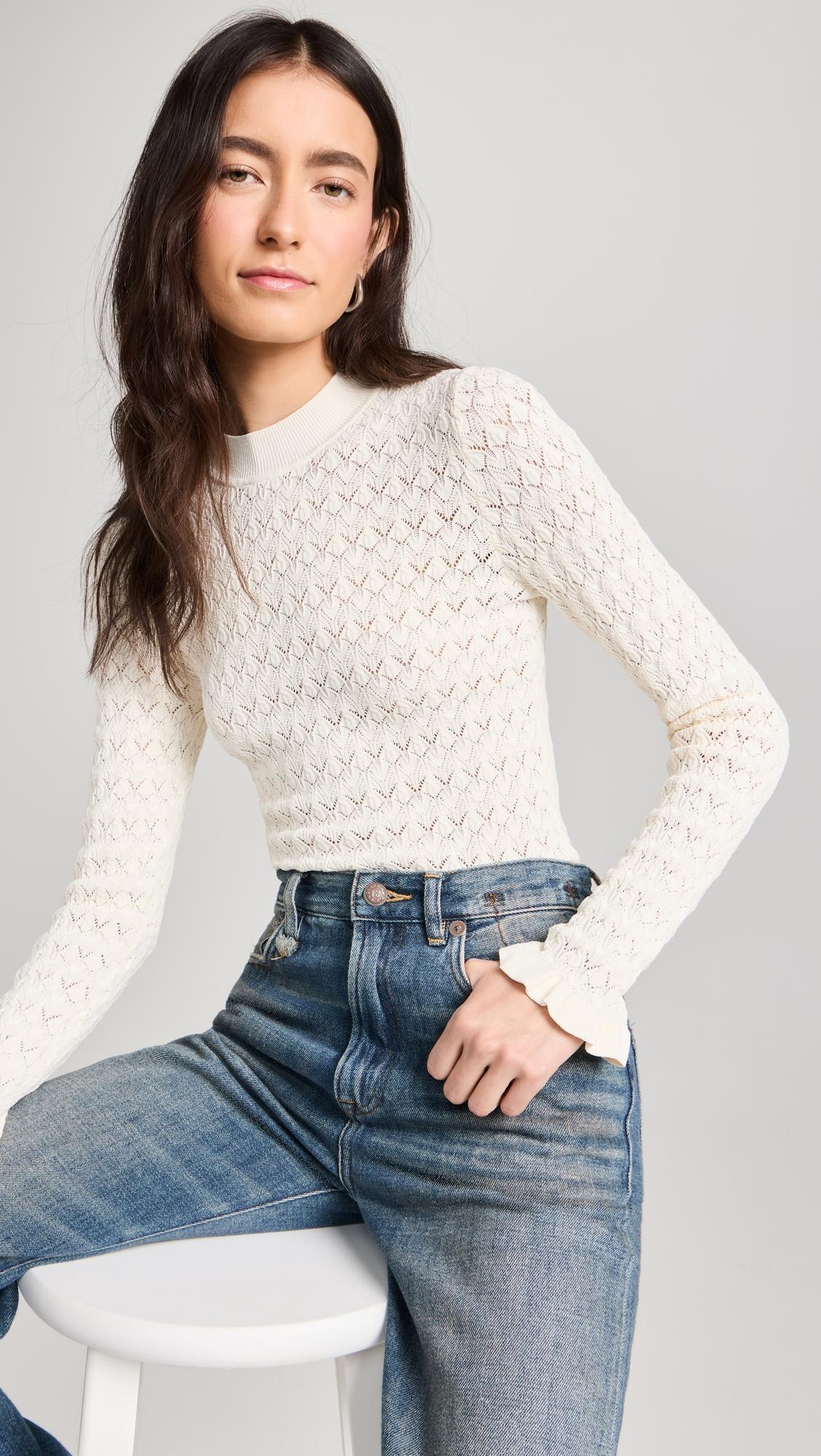 Rue Fine Knit Gauge Knit High Neck Sweater by SEA NEW YORK