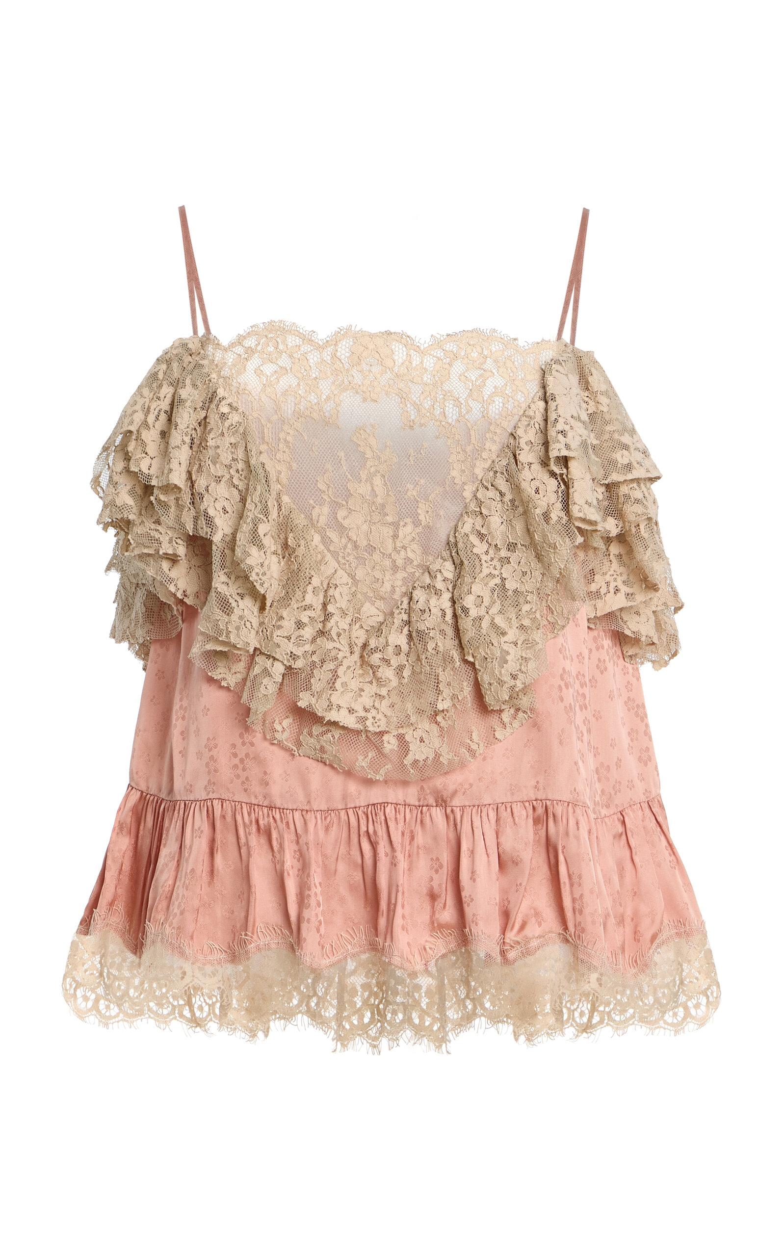Sea Ethelace-Trimmed Jacquard Camisole Top - Moda Operandi by SEA NEW YORK