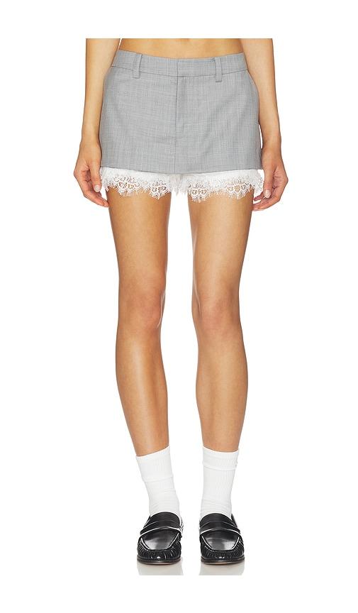 Sea Fiora Tropical Wool Skort in Grey by SEA NEW YORK