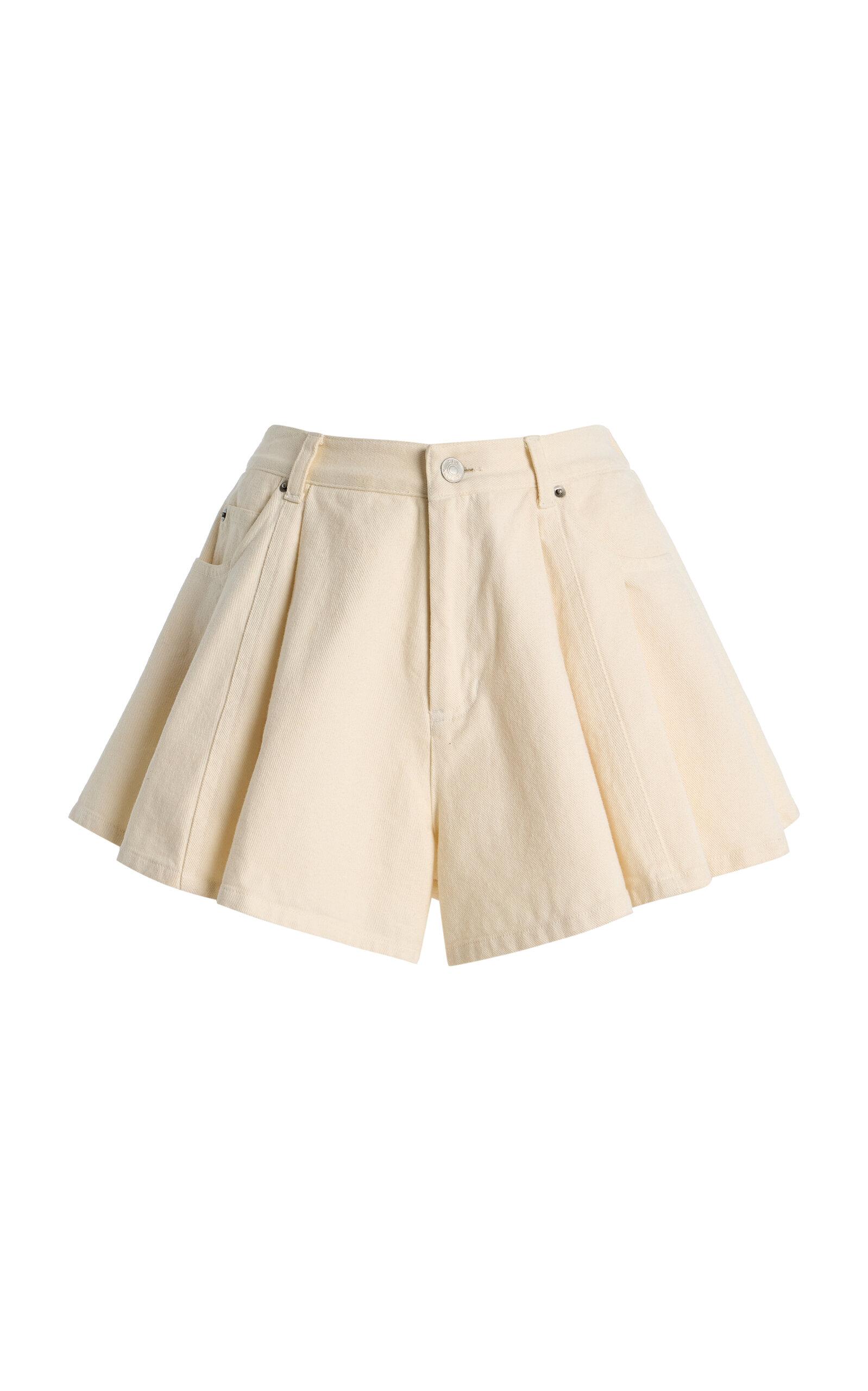 Sea Stasia Pleated Denim Shorts - Moda Operandi by SEA NEW YORK