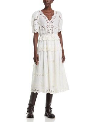 Sofia Embroidered Drawstring Waist Dress by SEA NEW YORK