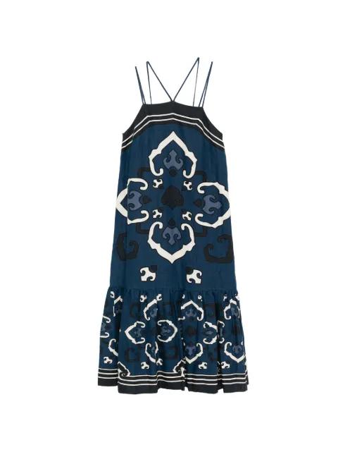 printed strap midi dress by SEA NEW YORK