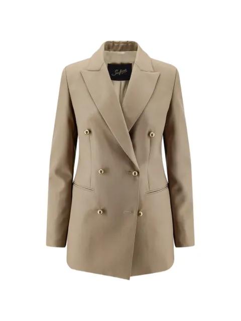 Betty peaked-lapel double-breasted wool blazer by SEAFARER