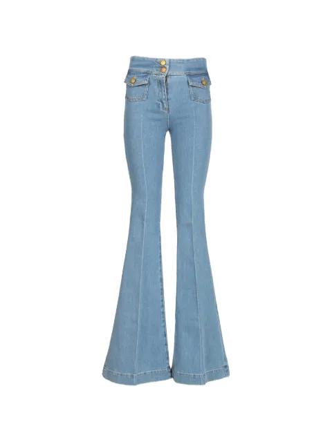 flap pocket flare jeans by SEAFARER