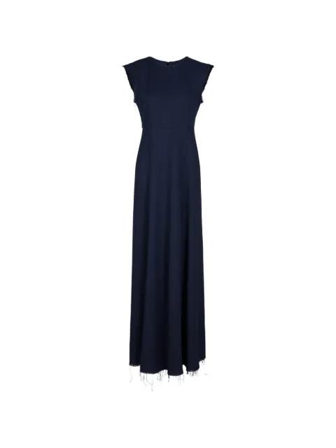 frayed-hem maxi dress by SEAFARER