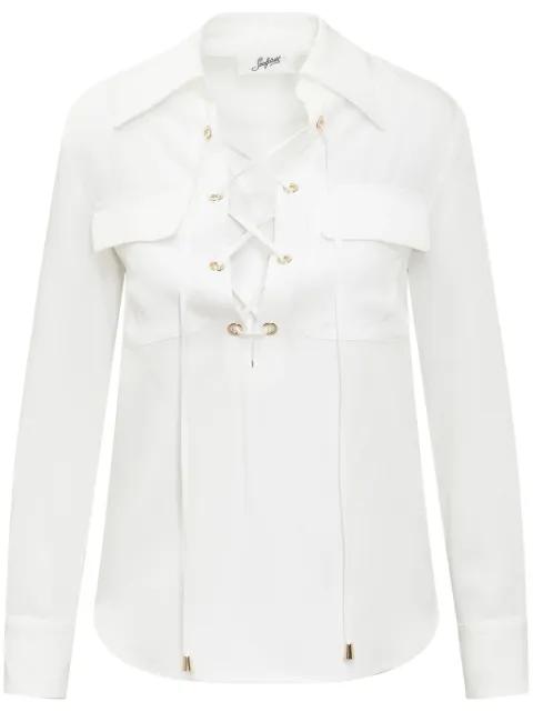 lace-detail shirt by SEAFARER