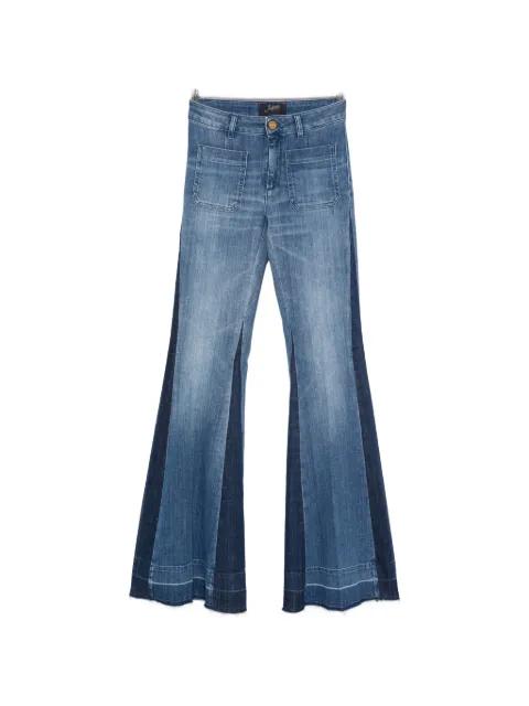 patch pocket flare jeans by SEAFARER