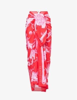 Ahoy graphic-print cotton sarong by SEAFOLLY
