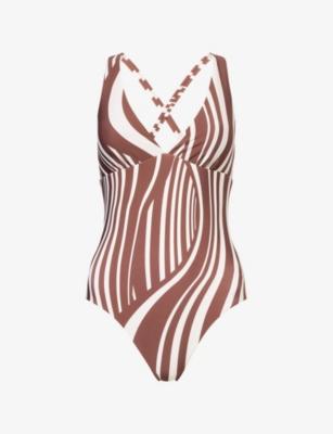 Coastline Striped Swimsuit by SEAFOLLY