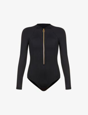 Collective long-sleeve stretch-nylon swimsuit by SEAFOLLY