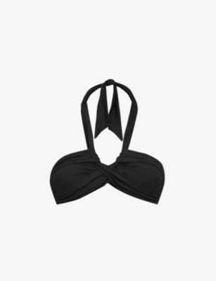 Collective twist-detail halterneck nylon-blend bikini top by SEAFOLLY