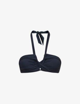 Collective twist-detail halterneck nylon-blend bikini top by SEAFOLLY