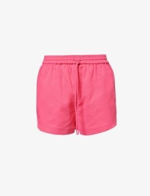 Crinkle drawstring-waist cotton shorts by SEAFOLLY