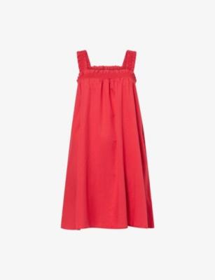 Gathered Square-Neck Cotton Mini Dress by SEAFOLLY