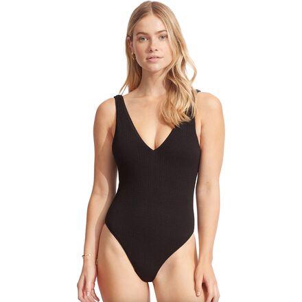 Sea Dive Deep V-Neck Maillot One-Piece Swimsuit by SEAFOLLY