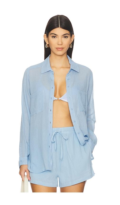 Seafolly Breeze Beach Shirt in Baby Blue by SEAFOLLY